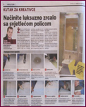 Nainite luksuzno zrcalo sa svijetleom policom